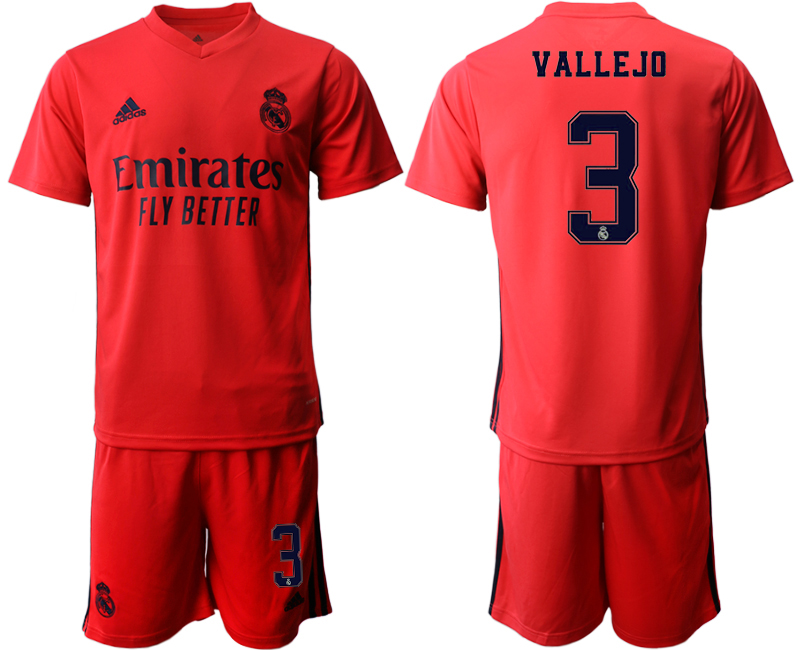 Men 2020-2021 club Real Madrid away #3 red Soccer Jerseys->real madrid jersey->Soccer Club Jersey